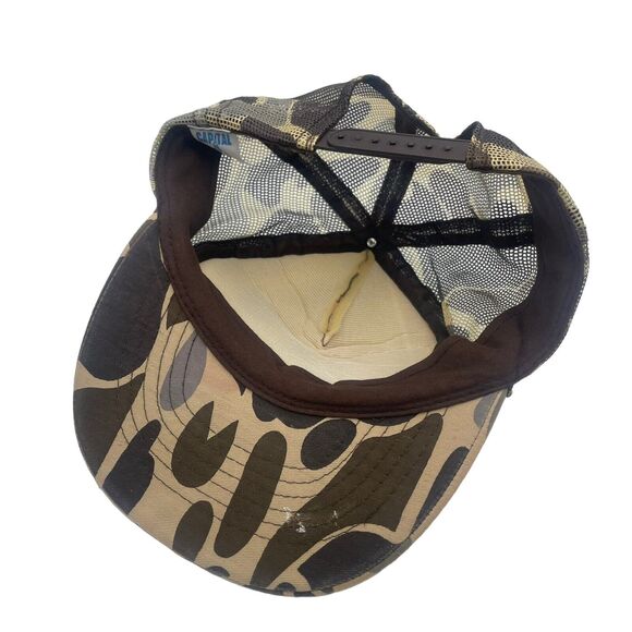 Vtg USA MADE Camo Desert Storm Military Trucker Hat Snapback Cap Vintage - Picture 5 of 6
